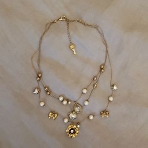 Betsey Johnson layered two tone necklace